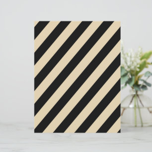 Lámina Papel de Scrapbook con Rayas Diagonales Negro y Be