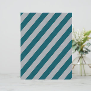 Lámina Papel de Scrapbook con Rayas Diagonales Verde Azul