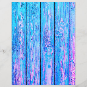 Lámina Papel de scrapbook con textura de madera azul