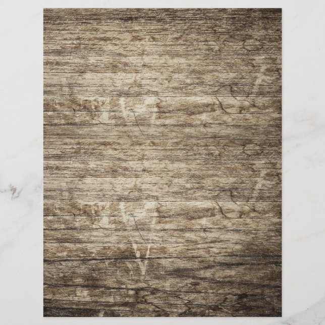 Lámina Papel de scrapbook con textura de madera natural (Anverso)