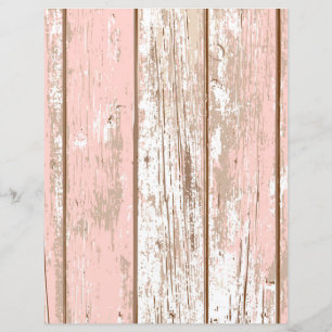 Lámina Papel de scrapbook con textura de madera rosa
