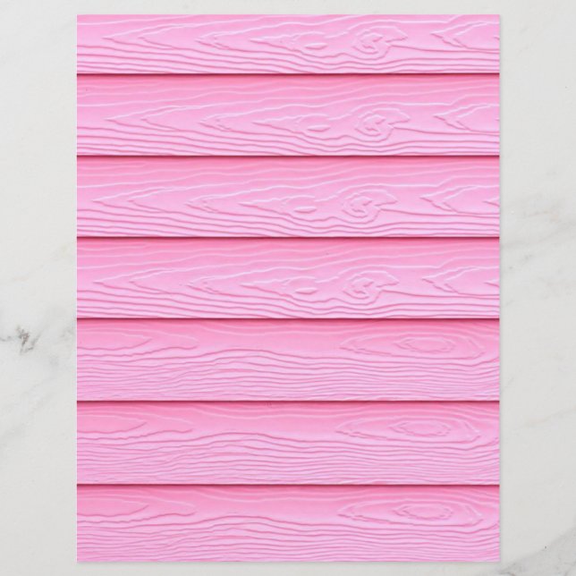 Lámina Papel de scrapbook con textura de madera rosa (Anverso)