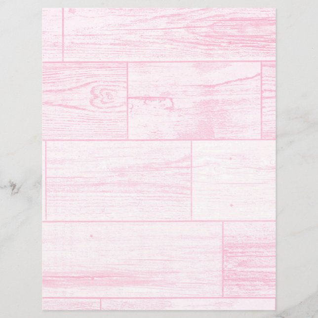 Lámina Papel de scrapbook con textura de madera rosa (Anverso)