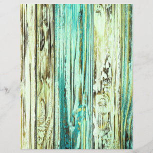 Lámina Papel de scrapbook con textura de madera verde rús