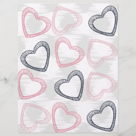 Lámina Papel de Scrapbook Corazón de Línea Fina
