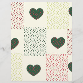 Lámina Papel de Scrapbook Corazones y Puntos Finos