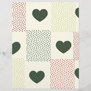 Lámina Papel de Scrapbook Corazones y Puntos Finos