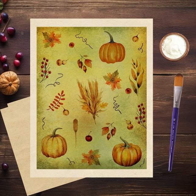 Lámina Papel de Scrapbook Cosecha de Otoño (Subido por el creador)