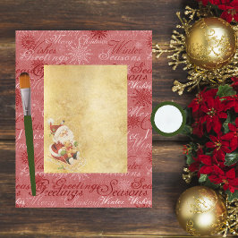 Lámina Papel de Scrapbook de Alfombra de Papá Noel