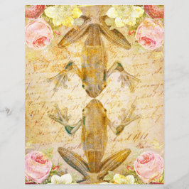 Lámina Papel de scrapbook de amor de rana