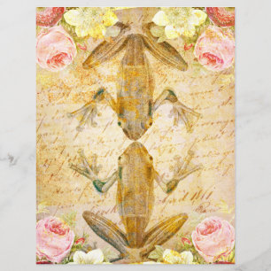 Lámina Papel de scrapbook de amor de rana