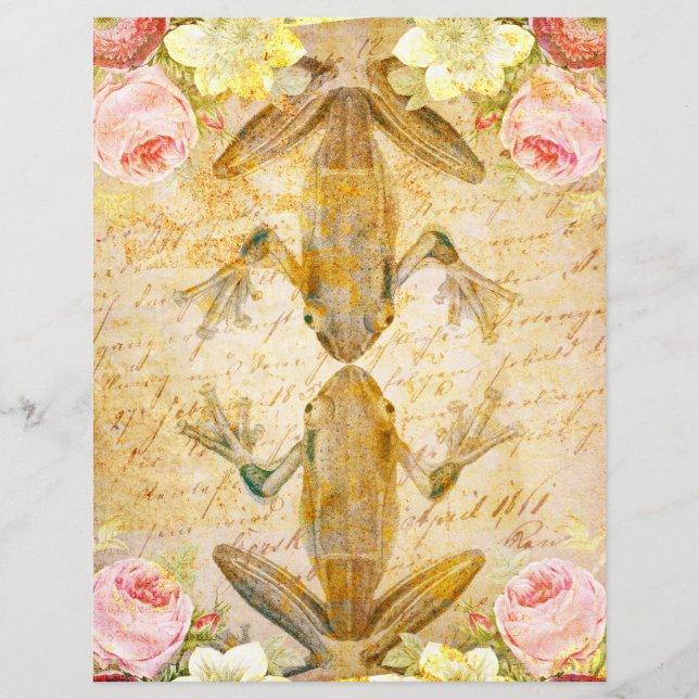 Lámina Papel de scrapbook de amor de rana (Anverso)
