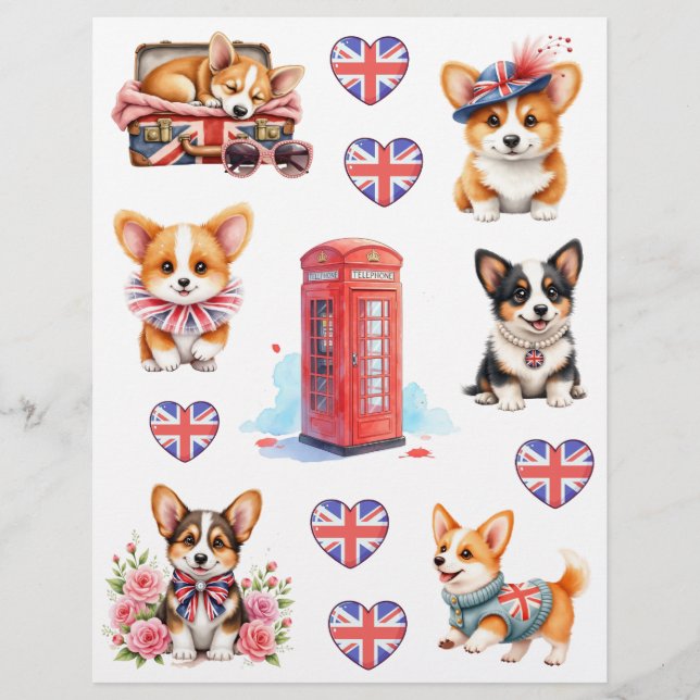 Lámina Papel de Scrapbook de Cabina Telefónica de Londres (Anverso)