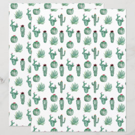 Lámina Papel de Scrapbook de Cactus del Suroeste