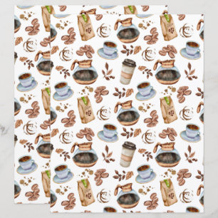 Lámina Papel de Scrapbook de Café