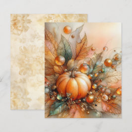 Lámina Papel de Scrapbook de Calabaza de Arce de Otoño
