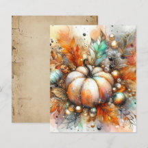 Papel de Scrapbook de Calabaza de Otoño
