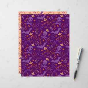 Lámina Papel de Scrapbook de Calaveras y Fantasmas de Hal