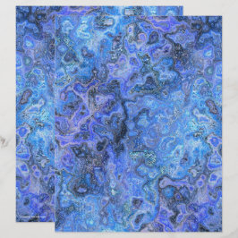 Lámina Papel de Scrapbook de Canica Giratoria Azul de 2 C