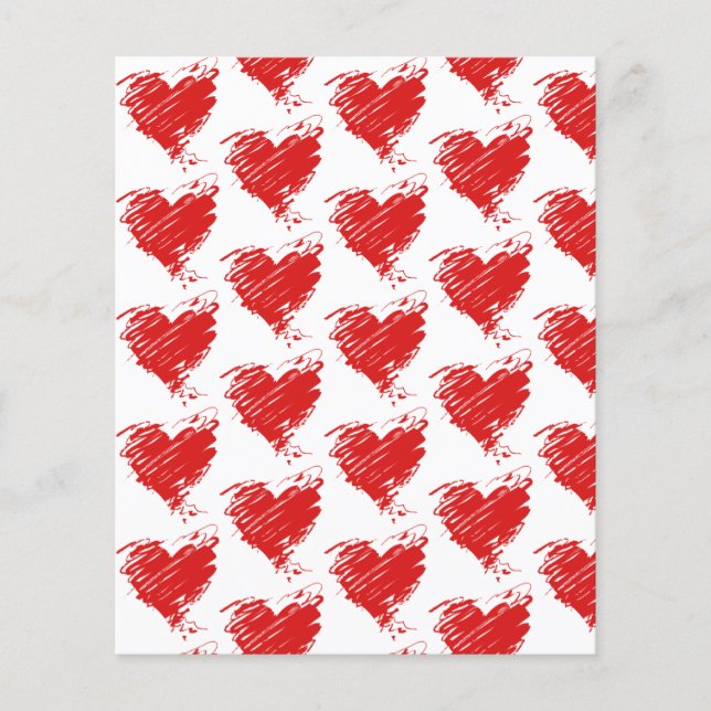 Lámina papel de scrapbook de corazones grunge (Anverso)