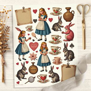Lámina Papel de Scrapbook de Corte Alice Vintage