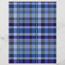 Lámina Papel de Scrapbook de Cuadro Azul de 2 Caras