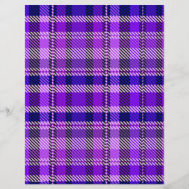 Lámina Papel de Scrapbook de Cuadro Morado de 2 Caras