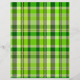 Lámina Papel de Scrapbook de Cuadro Verde de 2 Caras