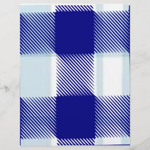 Lámina Papel de Scrapbook de Cuadros Azules