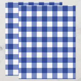 Lámina Papel de Scrapbook de Cuadros Azules Medianos