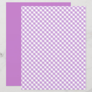 Lámina Papel de Scrapbook de Cuadros Morado