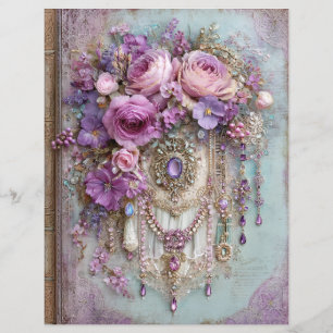 Lámina Papel de Scrapbook de Cubierta de Libro Azul Lavan