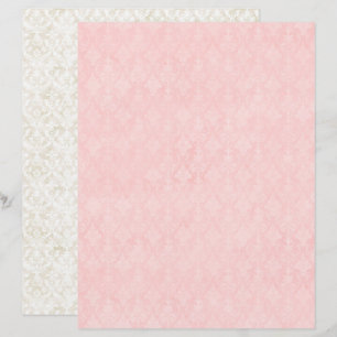 Lámina Papel de Scrapbook de Damasco Coquette Antiguo