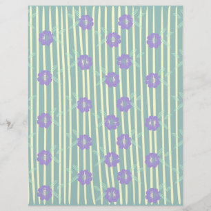 Lámina Papel de Scrapbook de Diseño Floral