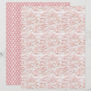 Lámina Papel de Scrapbook de Encaje Floral Coquette Vinta
