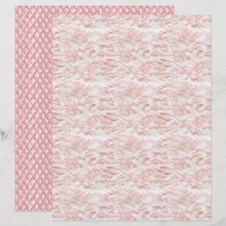 Lámina Papel de Scrapbook de Encaje Floral Coquette Vinta