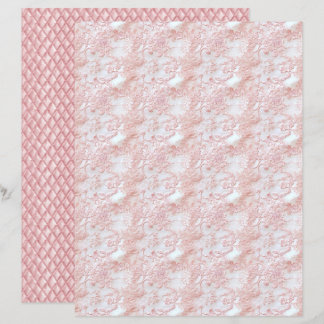Lámina Papel de Scrapbook de Encaje Floral Coquette Vinta