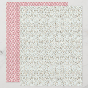 Lámina Papel de Scrapbook de Encaje Floral Coquette Vinta
