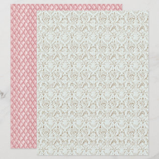 Lámina Papel de Scrapbook de Encaje Floral Coquette Vinta