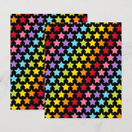 Lámina Papel de Scrapbook de Estrellas Coloridas de Arcoí