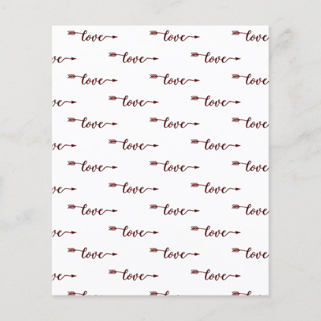Lámina Papel de scrapbook de flecha de amor a cuadros (Anverso)