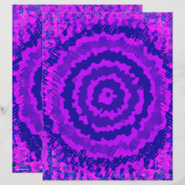 Lámina Papel de Scrapbook de Flor Abstracta Morada 2 Cara