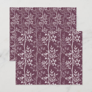 Lámina Papel de Scrapbook de Flor de Ciruela Morada Oscur