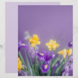 Lámina Papel de scrapbook de flores de primavera