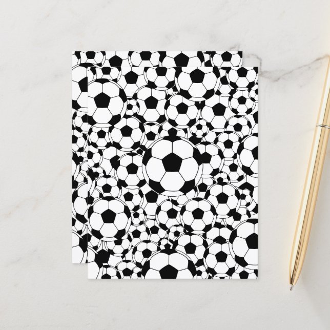 Lámina Papel de Scrapbook de Fondo de Balón de Fútbol (Anverso/Reverso In Situ)