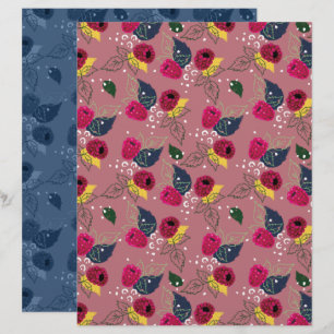 Lámina Papel de Scrapbook de Frambuesa