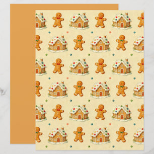 Lámina Papel de Scrapbook de Hombres de Pan de Jengibre