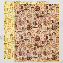 Papel de scrapbook de hongos de estilo angustia