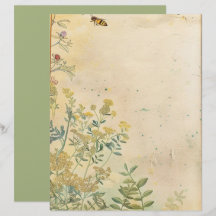 Papel de Scrapbook de Jardín Botánico Vintage