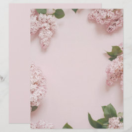 Lámina Papel de scrapbook de lilas rosadas pastel suave